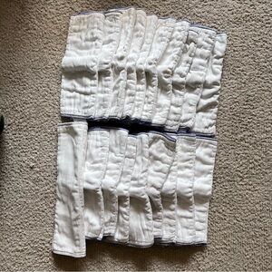 Lot of 18 Nicki’s Diapers Large Cotton Bamboo Prefold Cloth Diaper Inserts